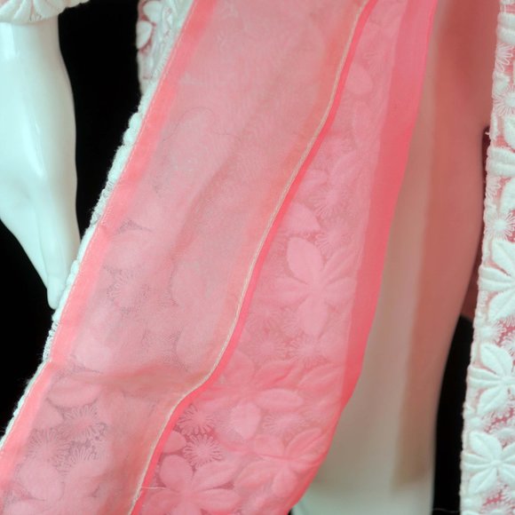 Kate Spade Embroidered Daisy Franny Coat White Pink - Picture 8 of 12